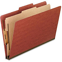 Oxford; Legal-Size Classification Folders, Legal Size, 2 inch; Expansion, 65% Recycled, Brick Red, Box Of 10