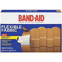 Band-Aid; Brand Flexible Fabric Bandages, 1 inch; x 3 inch;, Box Of 100