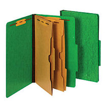 Pendaflex; Classification Folders With Fasteners, 2/5 Cut, 2 1/2 inch; Expansion, Legal Size, 60% Recycled, Dark Green, Box of 10