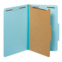 Pendaflex; Pressboard Classification Folder, 2 1/2 inch; Expansion, Legal Size, 1 Divider, 60% Recycled, Light Blue