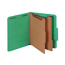 Pendaflex; Pressboard Classification Folder, 2 1/2 inch; Expansion, Letter Size, 2 Dividers, 60% Recycled, Dark Green