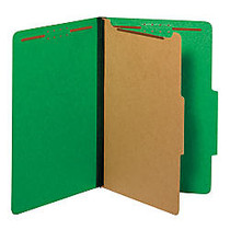 Pendaflex; Pressboard Classification Folders With Fasteners, 1 3/4 inch; Expansion, Legal Size, Dark Green, Box Of 10