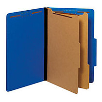 Pendaflex; Pressboard Classification Folders With Fasteners, 2 1/2 inch; Expansion, Legal Size, Dark Blue, Box Of 10