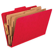 Pendaflex; PressGuard; Color Classification File Folder, 8 1/2 inch; x 14 inch;, Legal Size, 60% Recycled, Scarlet, Box Of 10