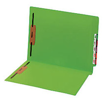 Pendaflex; Shelf-Master Color Folders With Fastener, Letter, Green, Box Of 50