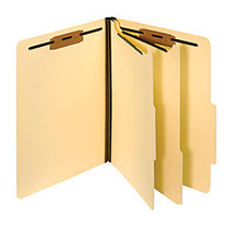 Pendaflex; Top Tab Manila Classification Folders With 2 Dividers, Letter, Box Of 10