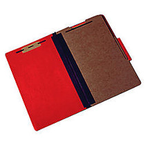 Pressboard Classification Folder, 6-Part, Legal Size, 30% Recycled, Red (AbilityOne 7530-01-463-2324)