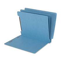 SJ Paper End-Tab Multi-Folders, Letter Size, 35% Recycled, Blue, Box Of 25