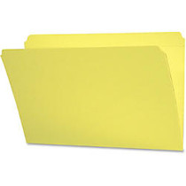 Smead Colored Folders with Reinforced Tab - Legal - 8 1/2 inch; x 14 inch; Sheet Size - 3/4 inch; Expansion - 11 pt. Folder Thickness - Yellow - Recycled - 100 / Box