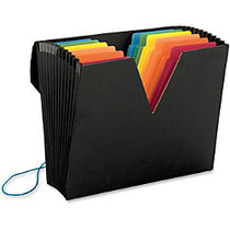 Smead ColorVue&trade; Expanding File with SuperTab; - Letter - 8 1/2 inch; x 11 inch; Sheet Size - 13 Pocket(s) - Black - Recycled - 1 Each
