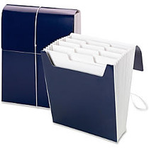 Smead Organized Up; Vertical Expanding File - Letter - 8 1/2 inch; x 11 inch; Sheet Size - 12 Pocket(s) - 1/3 Tab Cut - Assorted Position Tab Location - 11 Divider(s) - Monaco Blue - 1 Each