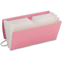 Smead TagAlong; Organizer - 5 Pocket(s) - Pink, White - Recycled - 1 Each