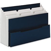 Smead Three-pocket Mini Stadium File - Letter - 8 1/2 inch; x 11 inch; Sheet Size - 3 Pocket(s) - Navy Blue - Recycled - 1 Each