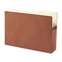 Smead; 2/5-Cut Top-Tab File Pockets, Legal Size, 3 1/2 inch; Expansion, 30% Recycled, Redrope, Box Of 25