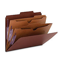 Smead; 2-Divider Classification Folders, Legal Size, 2 inch; Expansion, 60% Recycled, Red, Box Of 10