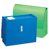 Smead; Antimicrobial Color Expanding File With Flap, 12 Pockets, Letter Size, Blue