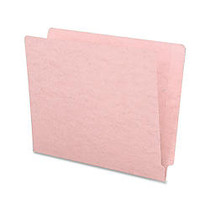 Smead; Color 2-Ply End-Tab Folders, Letter Size, Straight Cut, Pink, Box Of 100