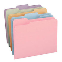Smead; Color Collection Top-Tab File Folders, 1/3 Cut, Letter Size, Assorted Colors (No Color Choice), Pack Of 100