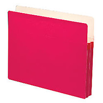 Smead; Color File Pocket, Letter Size, 1 3/4 inch; Expansion, 9 1/2 inch; x 11 3/4 inch;, Red