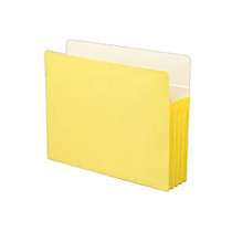 Smead; Color File Pocket, Letter Size, 3 1/2 inch; Expansion, 9 1/2 inch; x 11 3/4 inch;, Yellow
