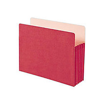 Smead; Color File Pocket, Letter Size, 5 1/4 inch; Expansion, 9 1/2 inch; x 11 3/4 inch;, Red