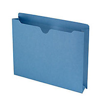 Smead; Expanding Reinforced Top-Tab File Jackets, 2 inch; Expansion, Letter Size, Blue, Box Of 50