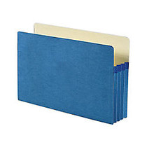 Smead; File Pocket Expanding Color Pockets, 3 1/2 inch; Expansion, Legal Size, Blue