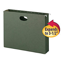 Smead; Hanging Expanding File Pockets, 3 1/2 inch; Expansion, Letter Size, Standard Green, Box Of 10