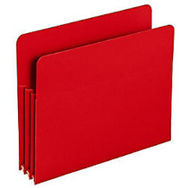 Smead; Poly Expanding File Pockets, Letter Size, 3 1/2 inch; Expansion, Red, Pack Of 4