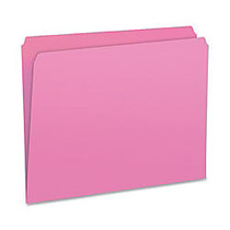 Smead; Straight Cut File Folders, Letter Size, Pink, Box Of 100