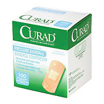 Medline Curad Pressure Adhesive Bandages, 2 3/4 inch; x 1 inch;, Neutral, Box Of 100