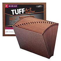 Smead; TUFF; Expanding File With Open Top, 21 Pockets, A&ndash;Z, 12 inch; x 10 inch; Letter Size, 30% Recycled, Brown