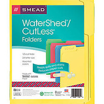 Smead; Water Resistant/Cutless Folders, Letter Size, 1/3 Cut, 30% Recycled, Manila, Box Of 100