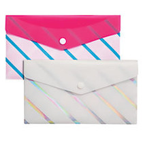 Divoga; Poly Snap Check Envelope, Sweet Smarts Collection, 5 1/8 inch; x 9 1/16 inch;, Assorted Colors