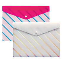 Divoga; Poly Snap Letter Envelope, Sweet Smarts Collection, 9 1/16 inch; x 12 1/4 inch;, Assorted Colors