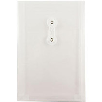 JAM Paper; Open-End Plastic Envelopes, 6 1/4 inch; x 9 1/4 inch;, Clear, Pack Of 12