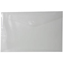 JAM Paper; Plastic Envelopes, 12 inch; x 18 inch;, Clear, Pack Of 12