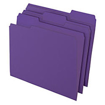 Office Wagon; Brand Color File Folders, 8 1/2 inch; x 11 inch;, Letter Size, Purple, Pack Of 3