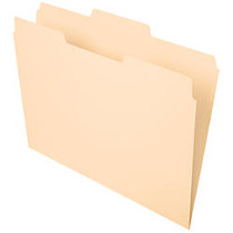 Office Wagon; Brand File Folders, 1/3 Cut, Center Position, Letter Size, 30% Recycled, Manila, Pack Of 100