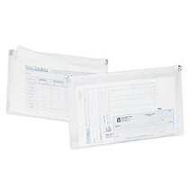 Office Wagon; Brand Transparent Zipper Envelopes, Check Size, Clear, Pack Of 3