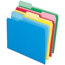 Pendaflex; 2-Tone Color CutLess; WaterShed; Folders, 1/3 Cut, Letter Size, Assorted Colors, Pack Of 100