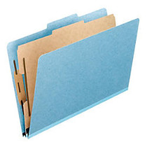 Pendaflex; Brand Pressboard 4-Fastener Classification Folders, Letter Size, Sky Blue, Box Of 10