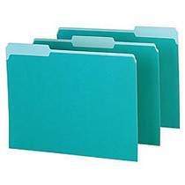 Pendaflex; Color Interior File Folders, 1/3 Cut, Letter Size, Aqua, Pack Of 100