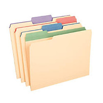 Pendaflex; Color Tab File Folders, 1/3 Cut, 8 1/2 inch; x 11 inch;, Letter Size, Assorted Colors, Box Of 50