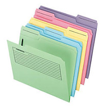 Pendaflex; Printed Notes Folders With 1 Fastener, 1/3 Cut, Letter Size, Assorted Colors (No Color Choice), Pack Of 30