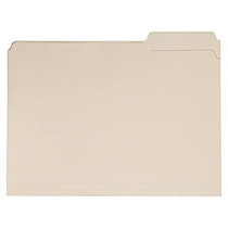 SKILCRAFT; 1/3-Cut Position-3 Tab File Folders, Letter Size, 30% Recycled, Manila, Pack Of 50 (AbilityOne 7530-01-645-8091)