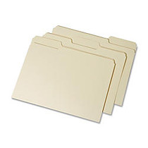 SKILCRAFT; Interior Height Top-Tab File Folders, Letter Size, 100% Recycled, Manila, Box Of 100