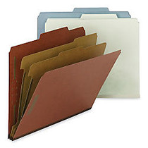 Smead 100% Recycled Pressboard Colored Classification Folders - Legal - 8 1/2 inch; x 14 inch; Sheet Size - 2 inch; Expansion - 4 Fastener(s) - 1 inch; Fastener Capacity, 2 inch; Fastener Capacity - 2/5 Tab Cut - Right of Center Tab Location - 2 Divi