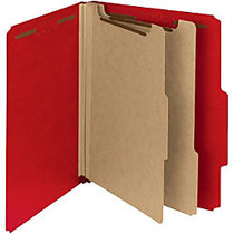 Smead 100% Recycled Pressboard Colored Classification Folders - Letter - 8 1/2 inch; x 11 inch; Sheet Size - 2 inch; Expansion - 2 x 2K Fastener(s) - 2/5 Tab Cut - Right of Center Tab Location - 2 Divider(s) - 25 pt. Folder Thickness - Pressboard - B