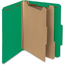 Smead 100% Recycled Pressboard Colored Classification Folders - Letter - 8 1/2 inch; x 11 inch; Sheet Size - 2 inch; Expansion - 2 x 2K Fastener(s) - 2/5 Tab Cut - Right of Center Tab Location - 2 Divider(s) - 25 pt. Folder Thickness - Pressboard - G